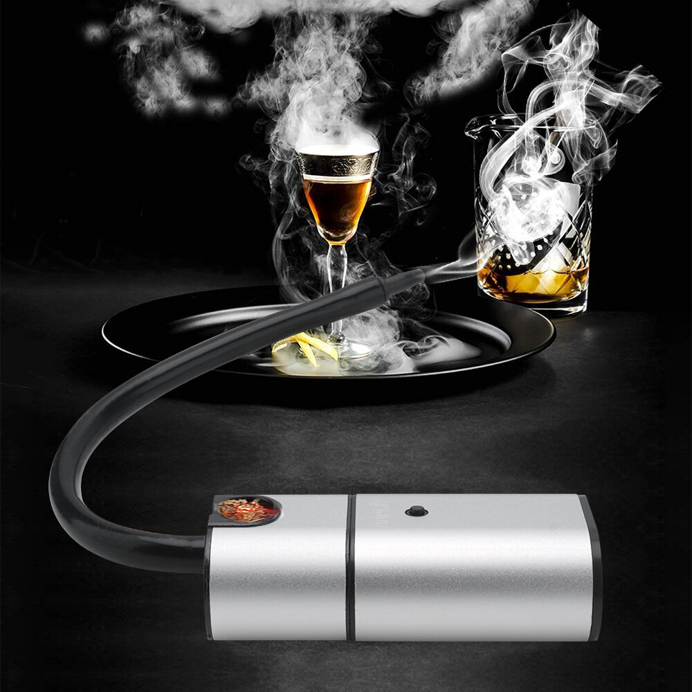 BORUiT Portable Molecular Gourmet Smoking Gun Food Cold Chain Smoke Generator Meat Smoker Burning Cooking Barbecue Smoke Infuser